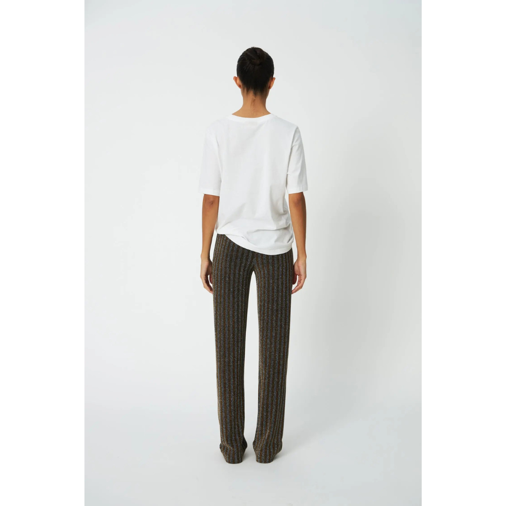 Stella Nova Striped Lurex Jersey Bukser Gold Silver Shimmer