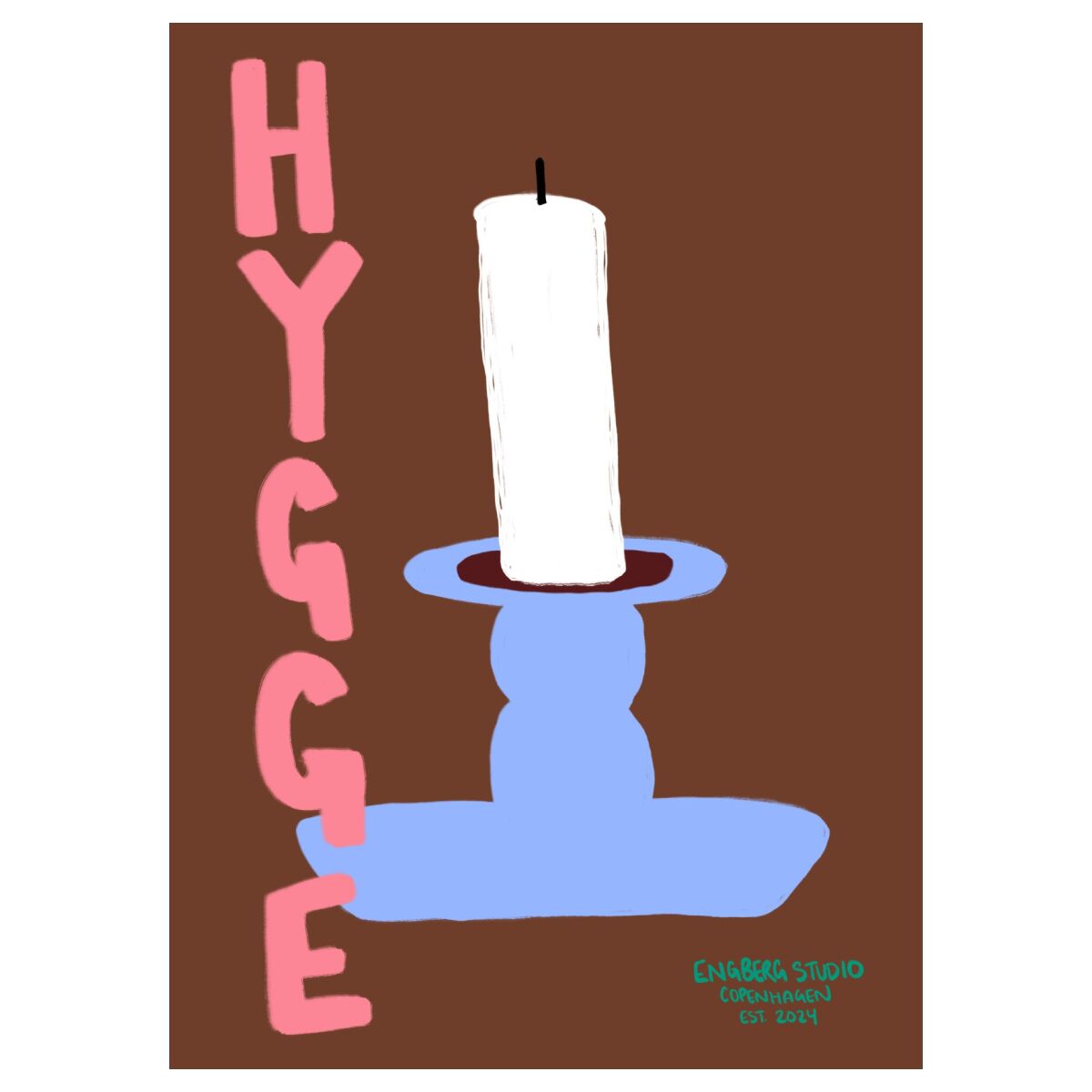 Plakat 'Hygge - Candle' af Engberg Studio.