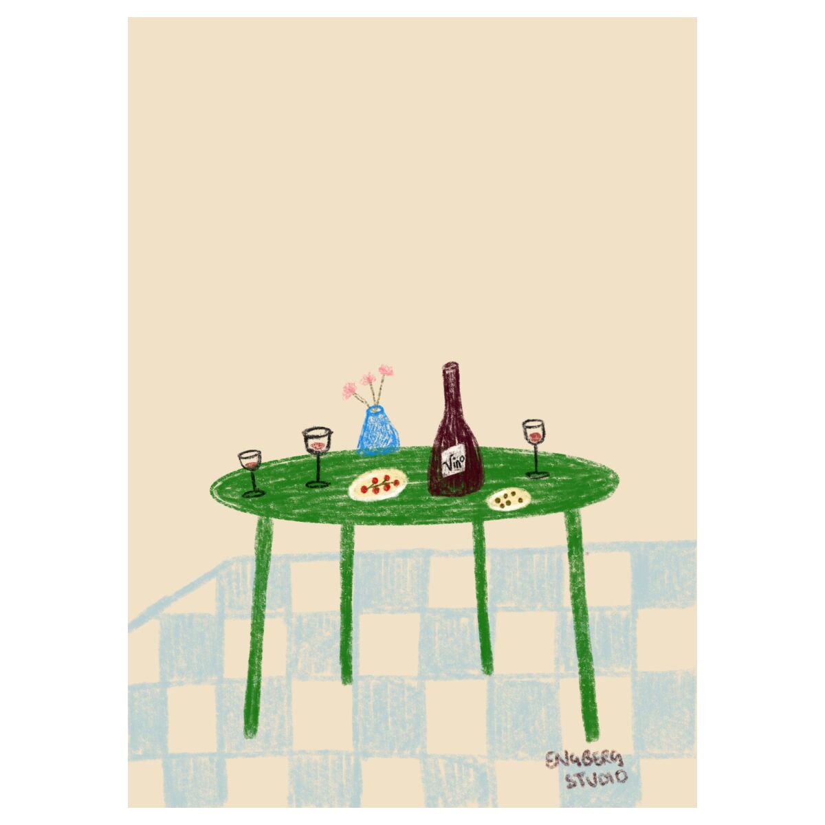 Plakat 'At the Diner' af Engberg Studio.