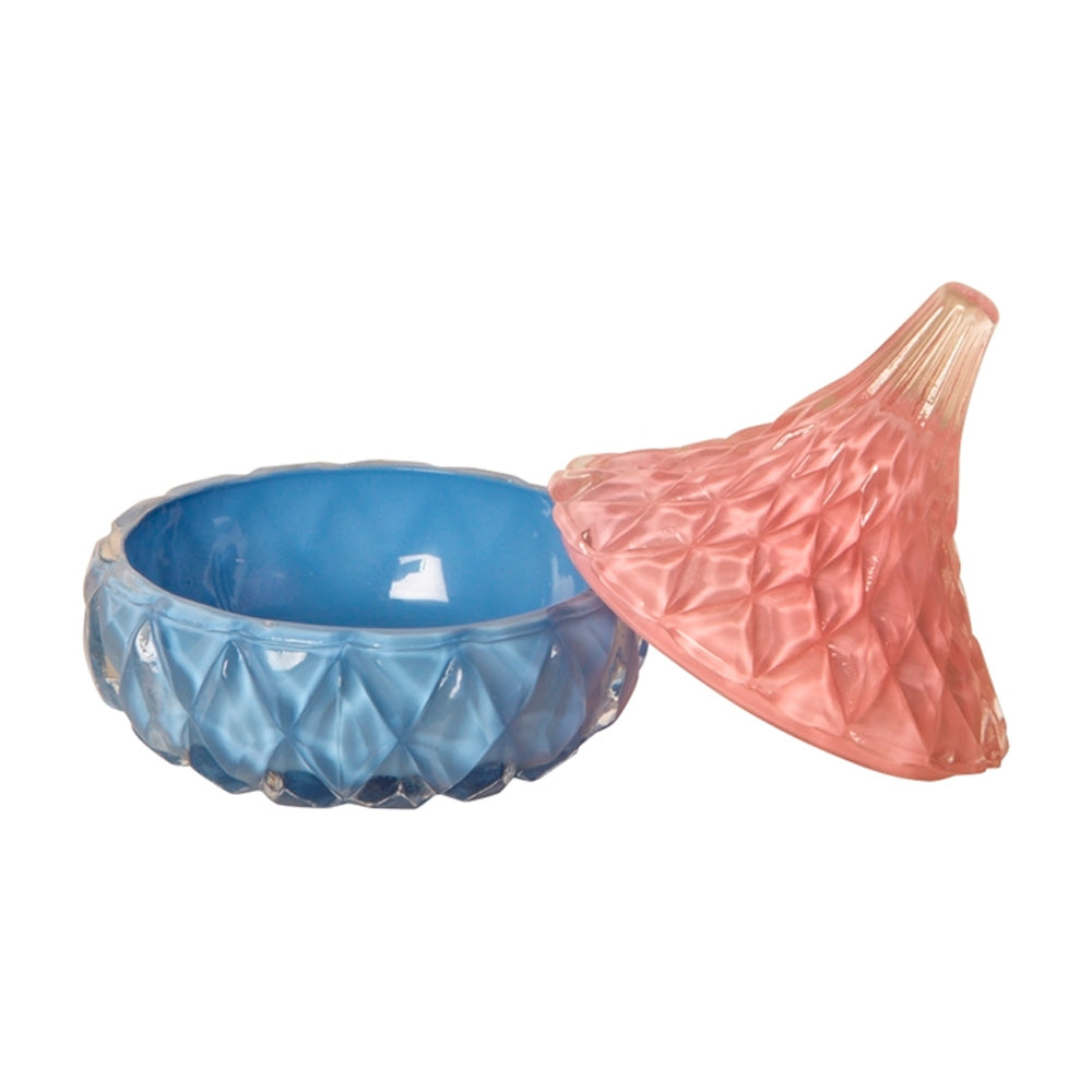 Au Maison Bonbonniere Glaskrukke lys blå/pink Lille