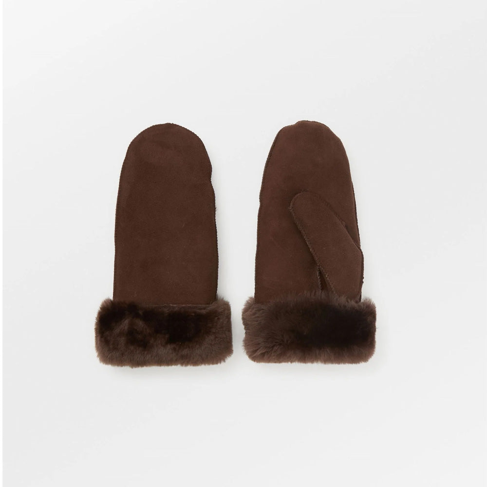 Beck Söndergaard Doa Shearling Mitten Chocolate Torte