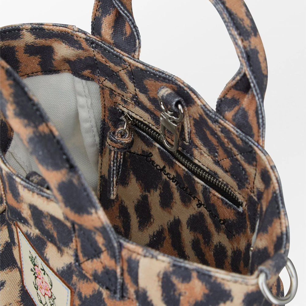 Beck Söndergaard Leola Canvas Gabby Bag Black Leopard
