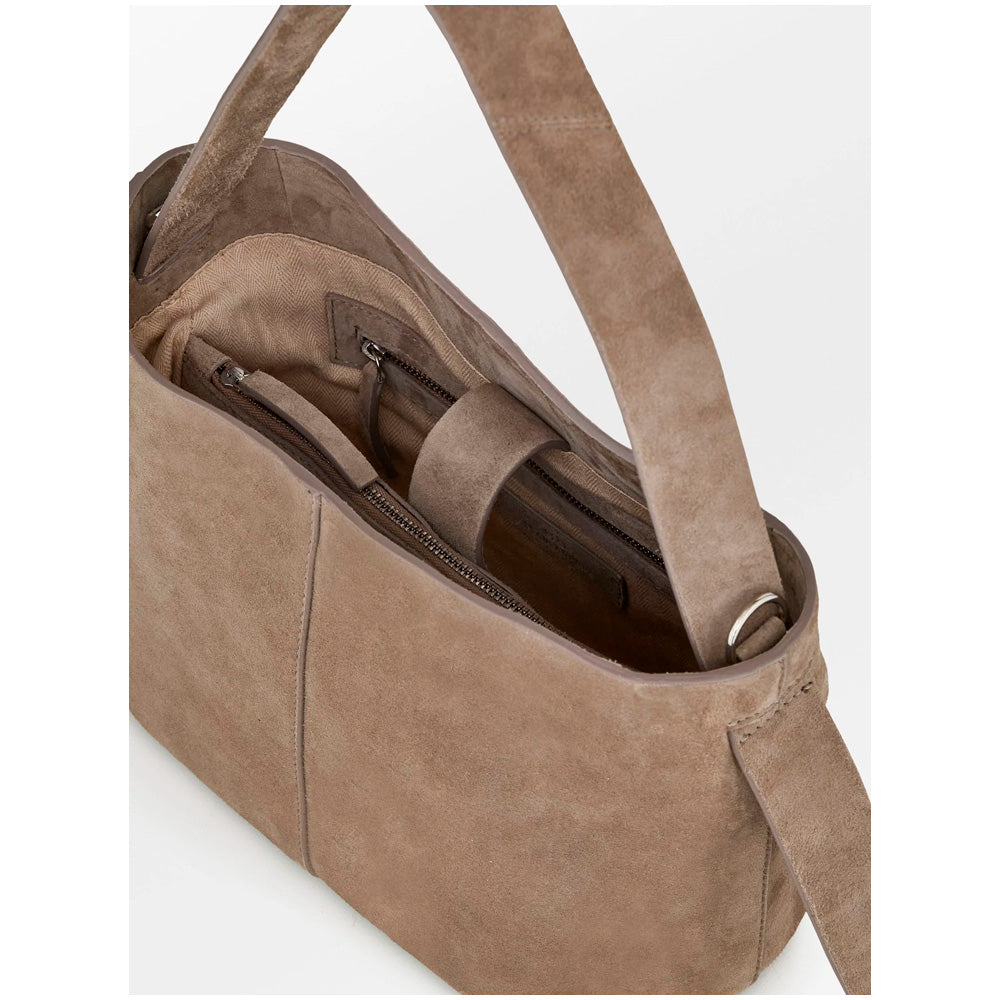 Beck Söndergaard Suede Fraya Small Crossbody Skuldertaske Moral Gray