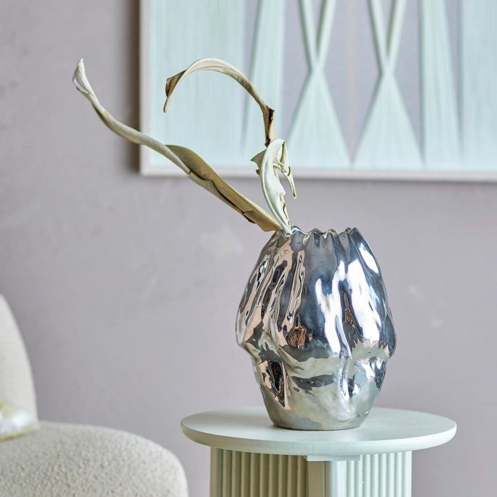 Bloomingville Bobby Vase Sølv Stentøj