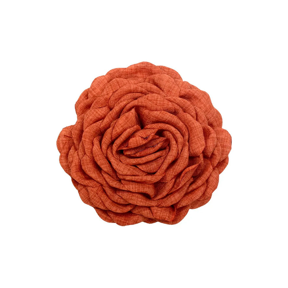 By Stær Hårklemme Stor Blomst Daisy Brændt Orange