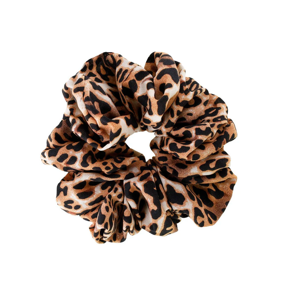 By Stær Isabella Scrunchie Leopard Hårelastik