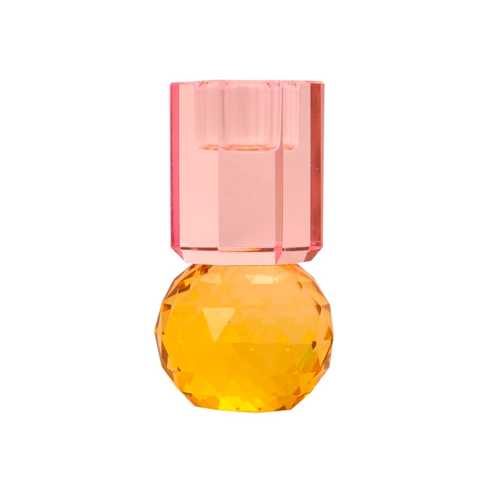 C'est Bon Krystal Lysestage Gul/Pink 10,5x6x6 cm #12