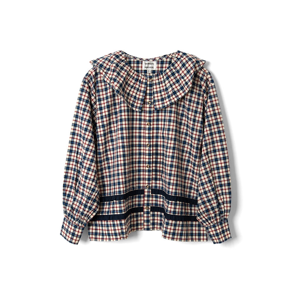 Damson Madder Aletta Pyjamas Sæt Cherry Navy Check