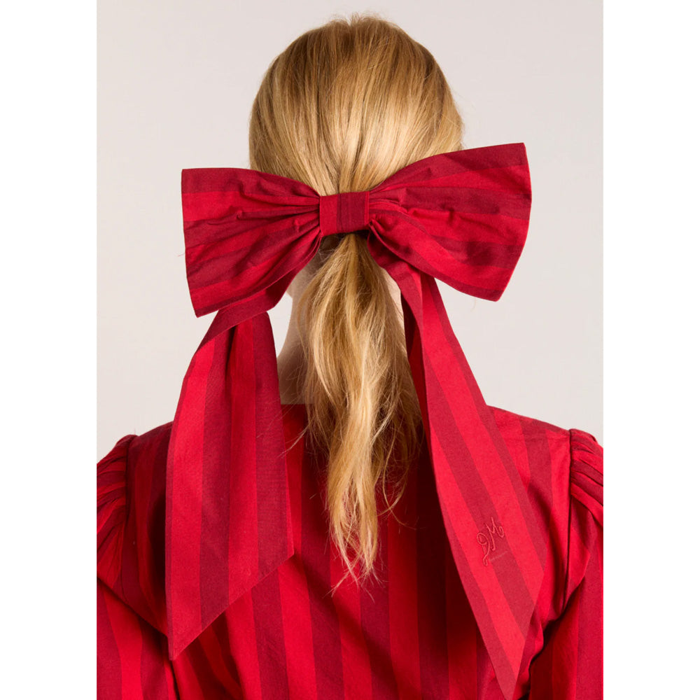 Damson Madder Oversized Bow Clip Red & Burgundy
