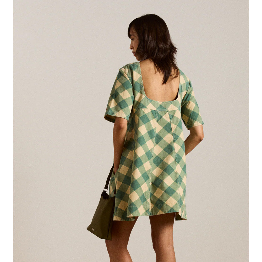 Damson Madder Reversible Bridget Mini Dress Gingham Vendbar
