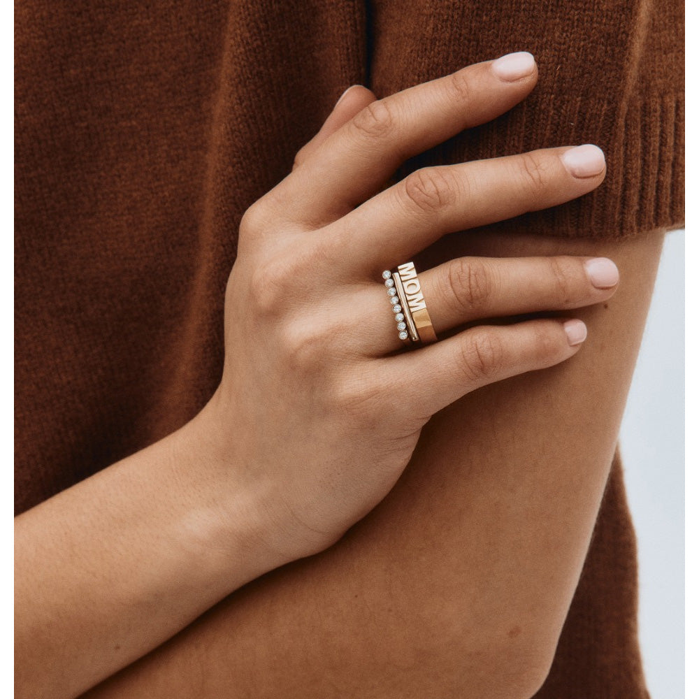 Edblad Smykker Ring MOM WOW Mor Guld
