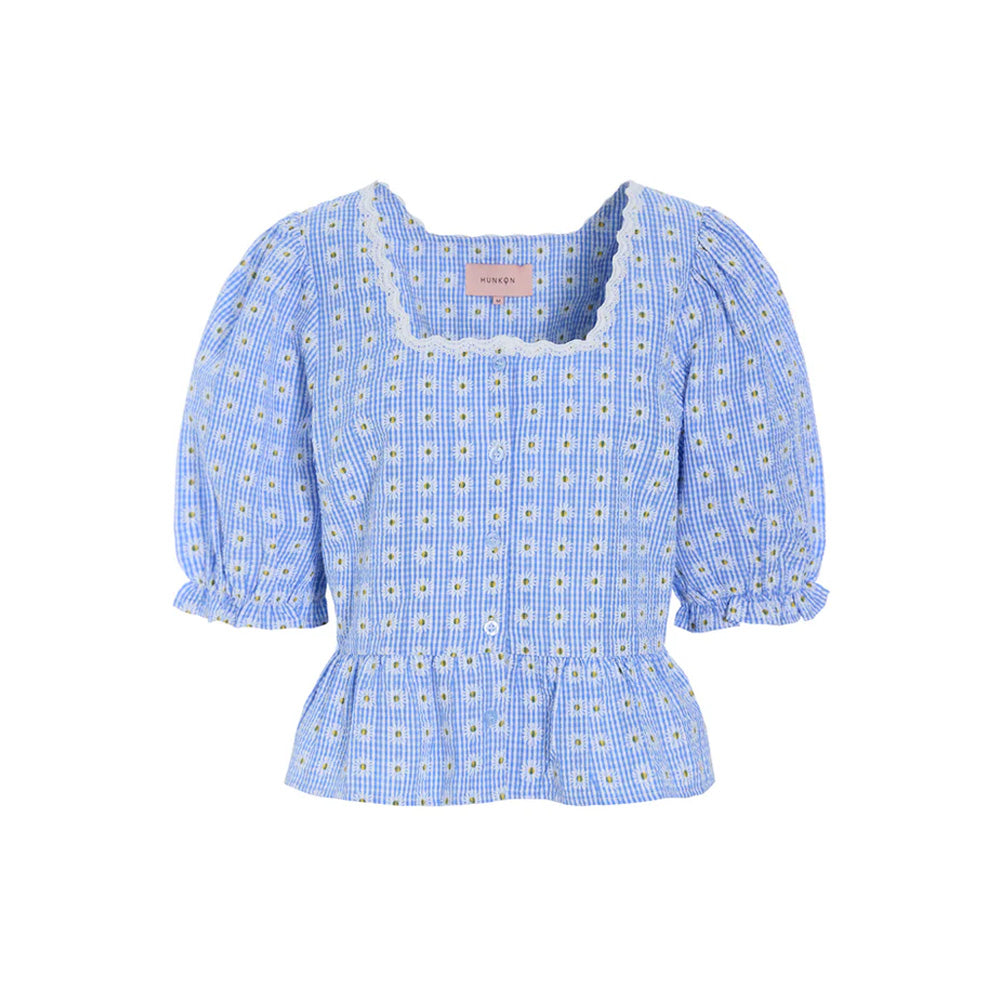 Hunkøn Maggi Blouse Blue Daisy