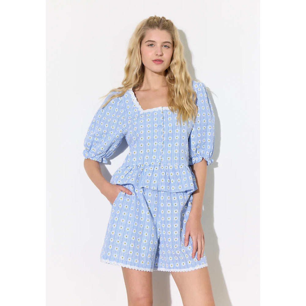 Hunkøn Maggi Shorts Blue Daisy