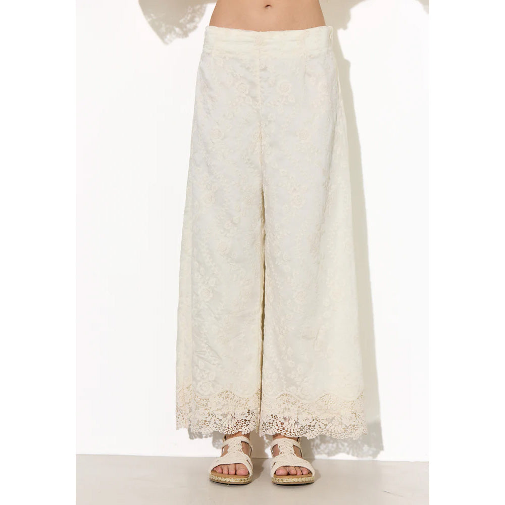 Hunkøn Patty Lace Trousers Cream