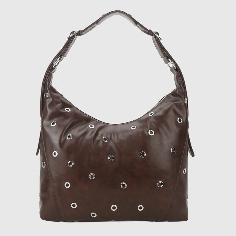 Silfen Studio Ellie Crossbody Taske Dark Brown Eyelet