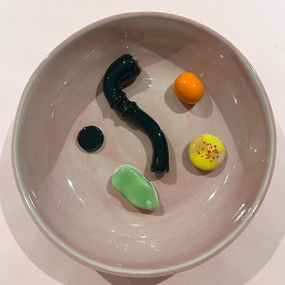 Julie Ebens Slikskål Lyserød Lakridspibe Skumfrø #39