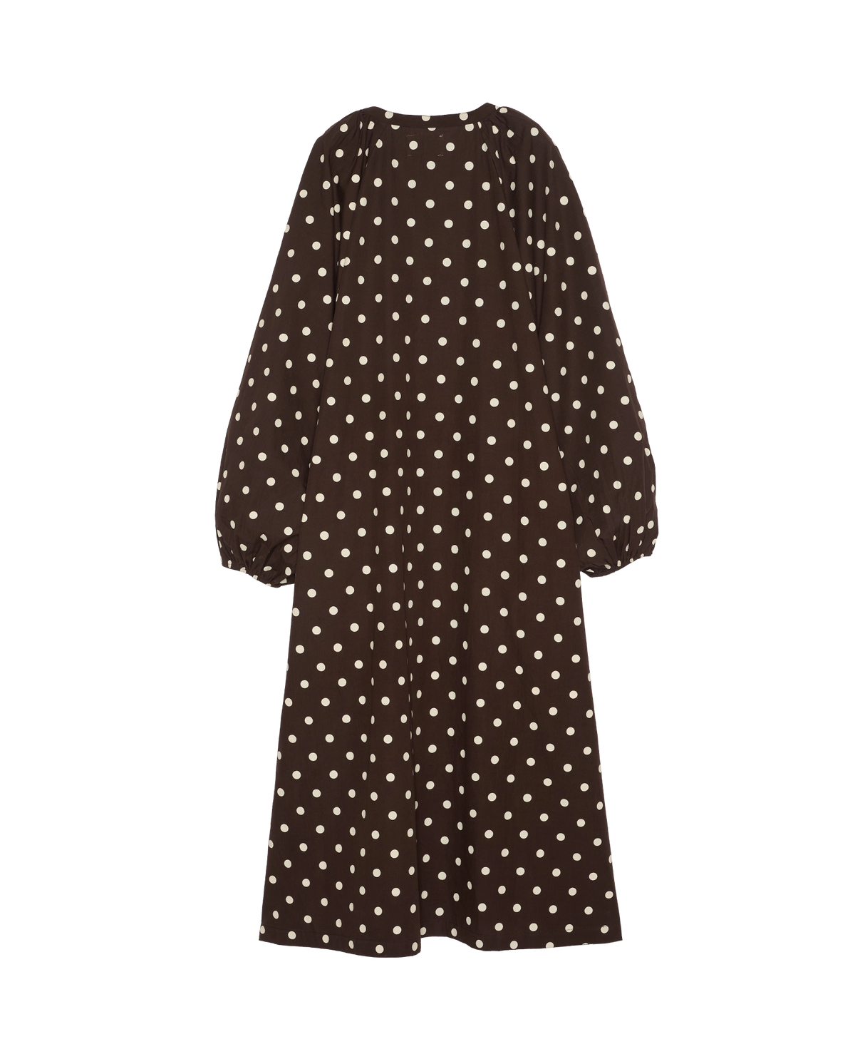 Lara Dress Brown Dot detalje