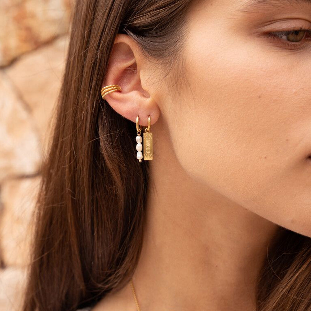 My Jewellery Smykker Øreringe 3 Freshwater Pearls