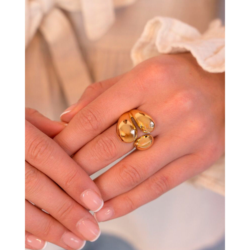 My Jewellery Smykker Statement Ring 3 Dråber Justerbar