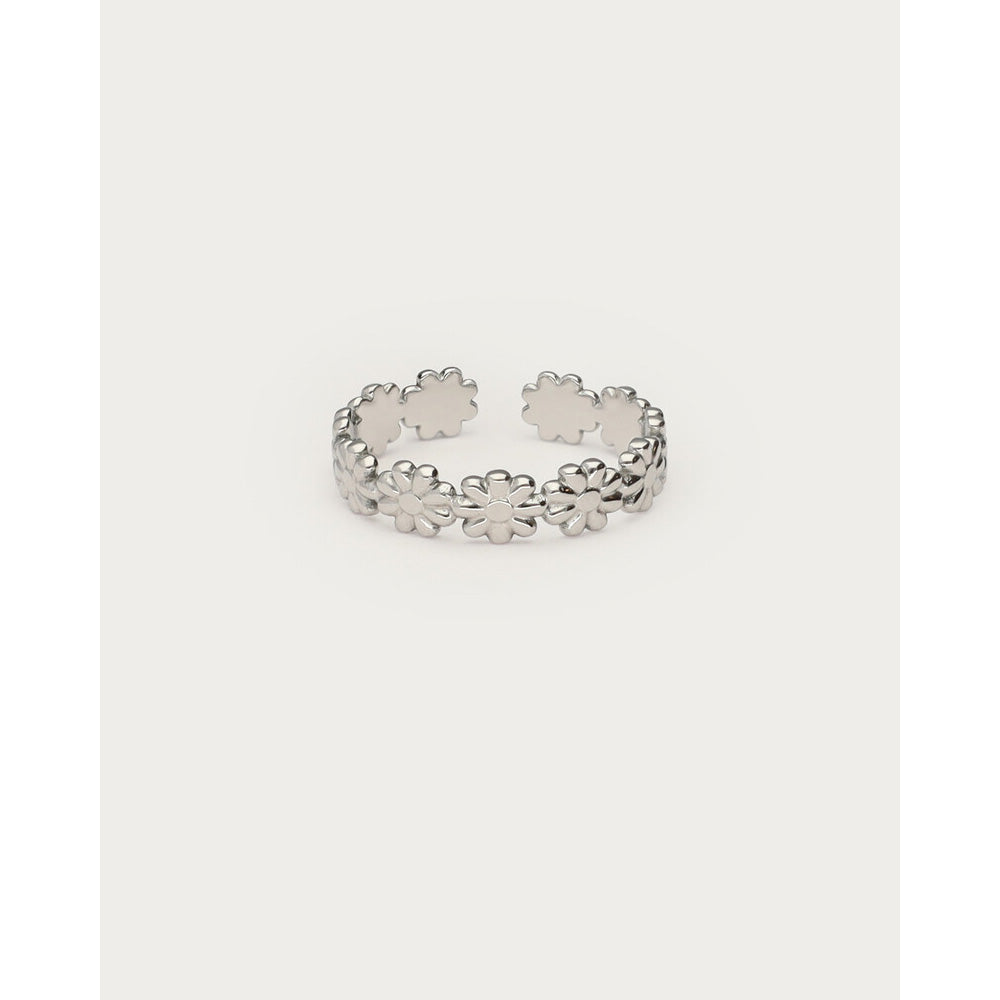 My Jewellery Smykker Vintage Ring Daisy Blomster Justerbar Stål