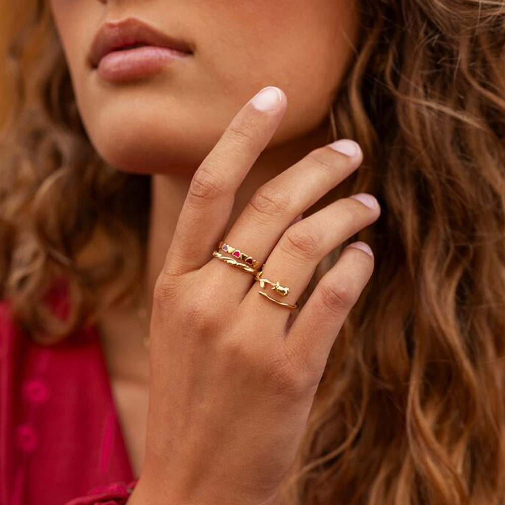 My Jewellery Smykker Vintage Twist Ring Justerbar