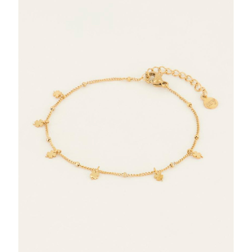 My Jewellery Smykker Armbånd Firkløver Guld