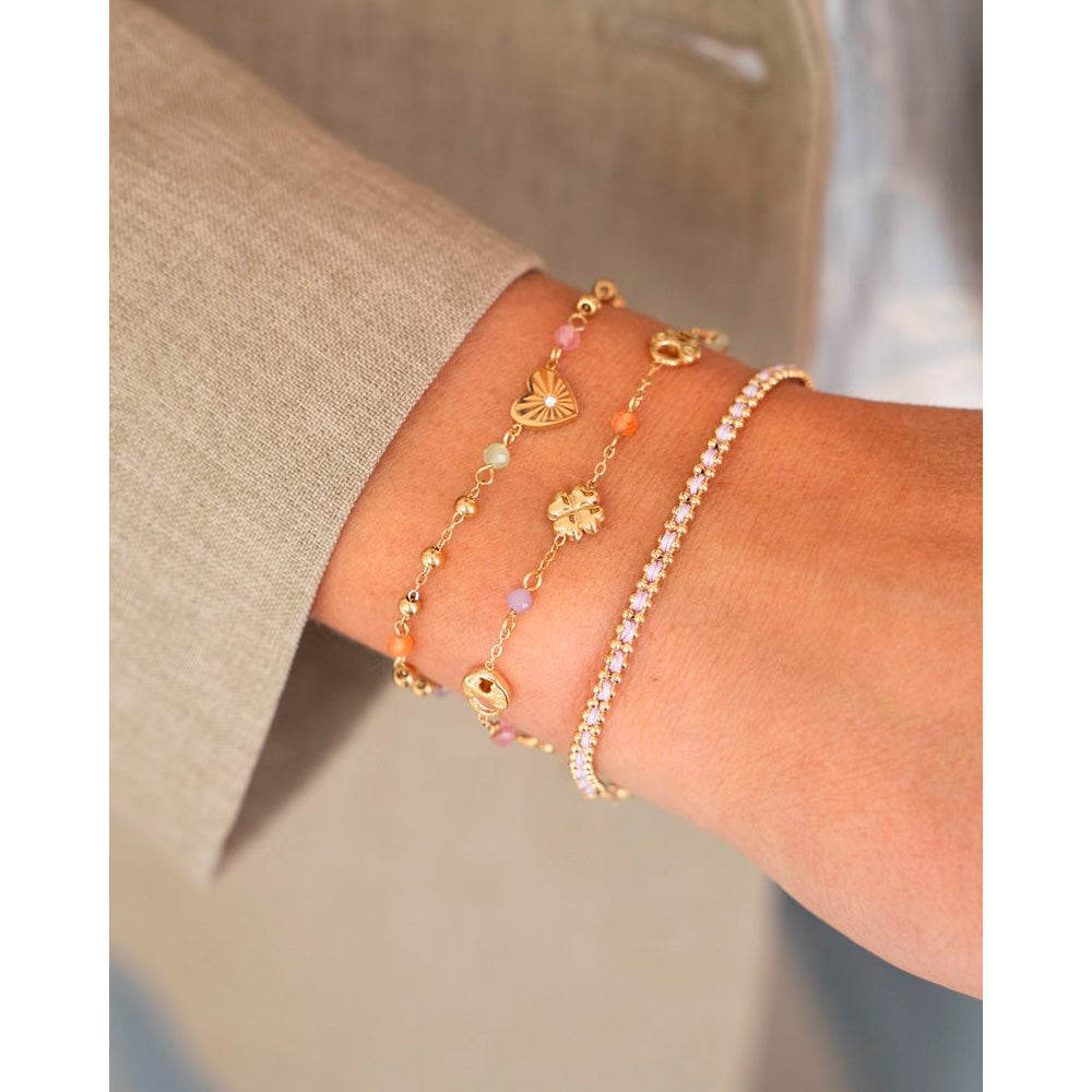 My Jewellery Smykker Armbånd Hjerte & Farvet Sten