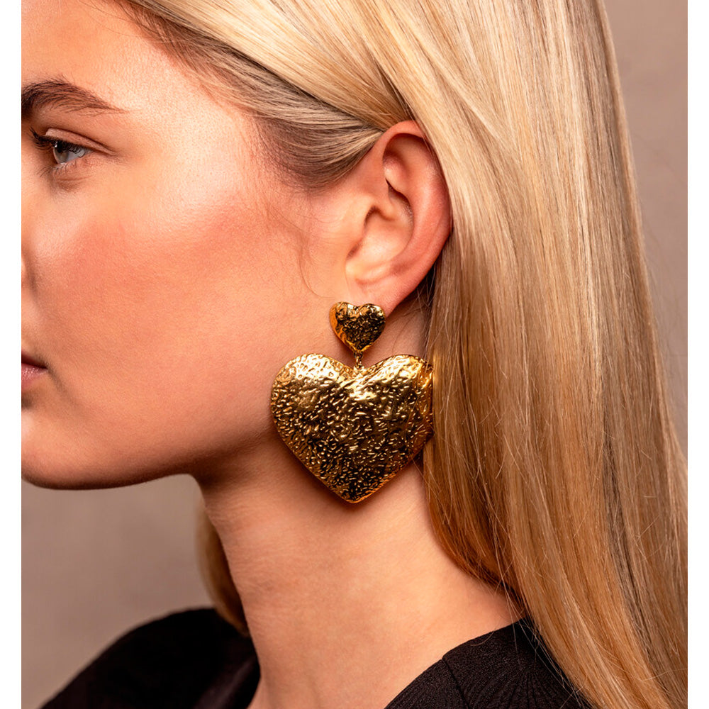 My Jewellery Smykker Øreringe Stikker Double Hearts Sølv