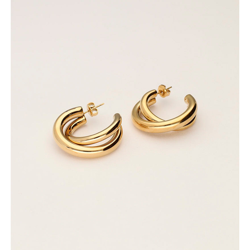 My Jewellery Smykker Creoler Bold Earrings With Crossover