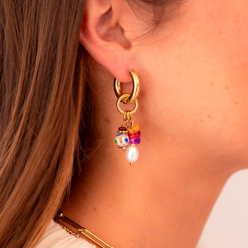 My Jewellery Smykker Hoops Multifarvede Perler