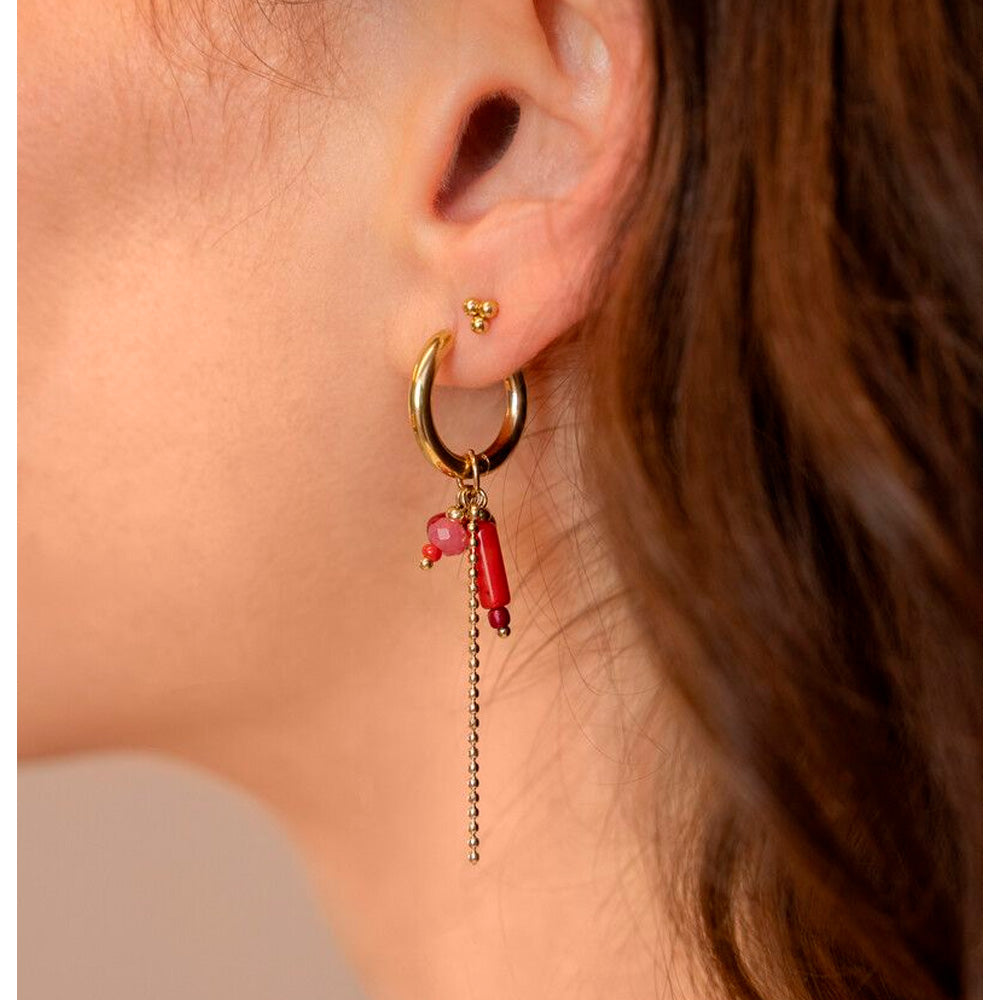 My Jewellery Smykker Hoops Røde Sten & Kæde