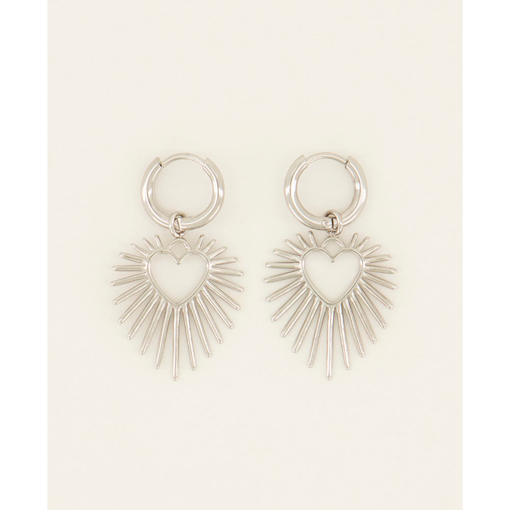 My Jewellery Smykker Øreringe Hoops Heart Sun Beam