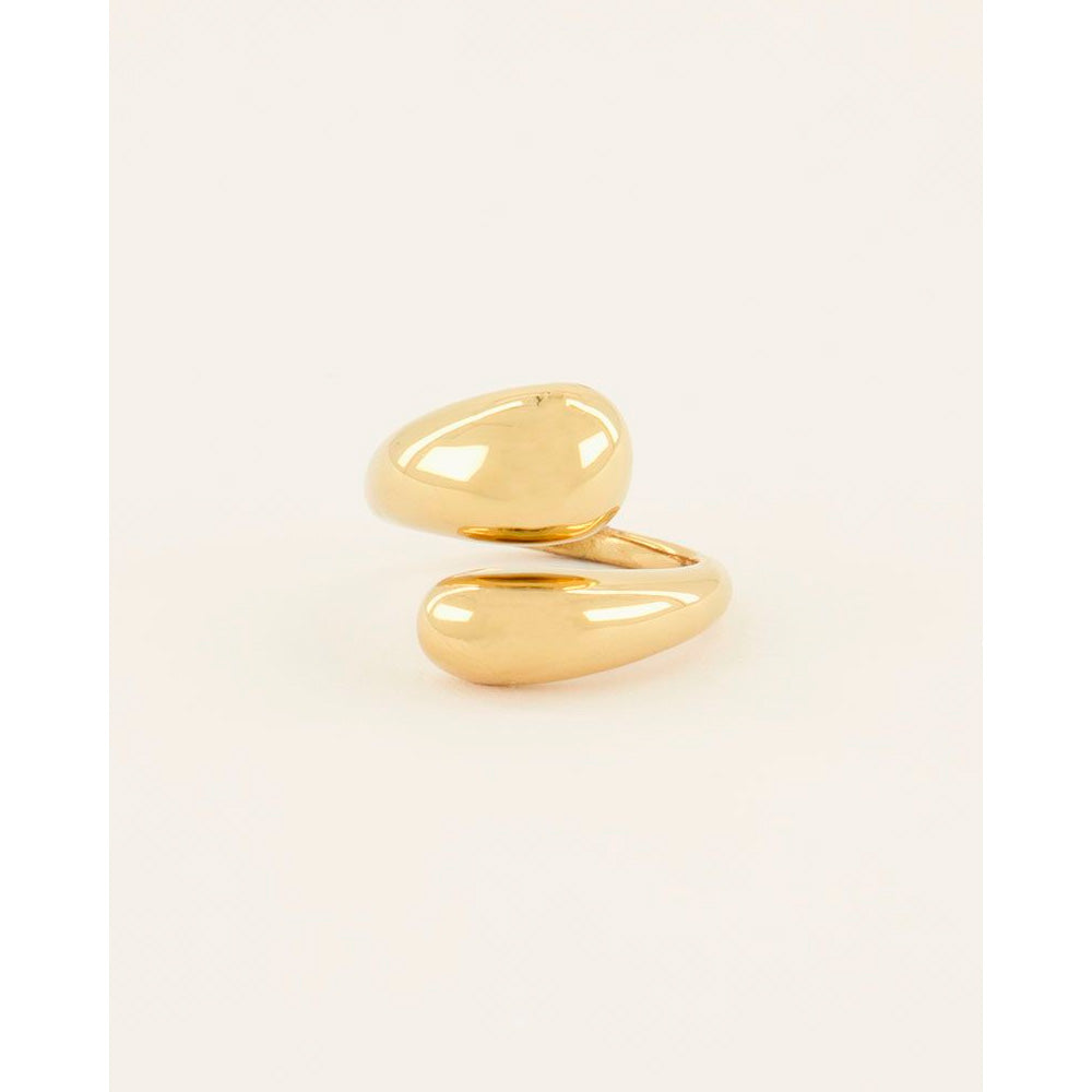 My Jewellery Smykker Statement Bølget Ring Justerbar