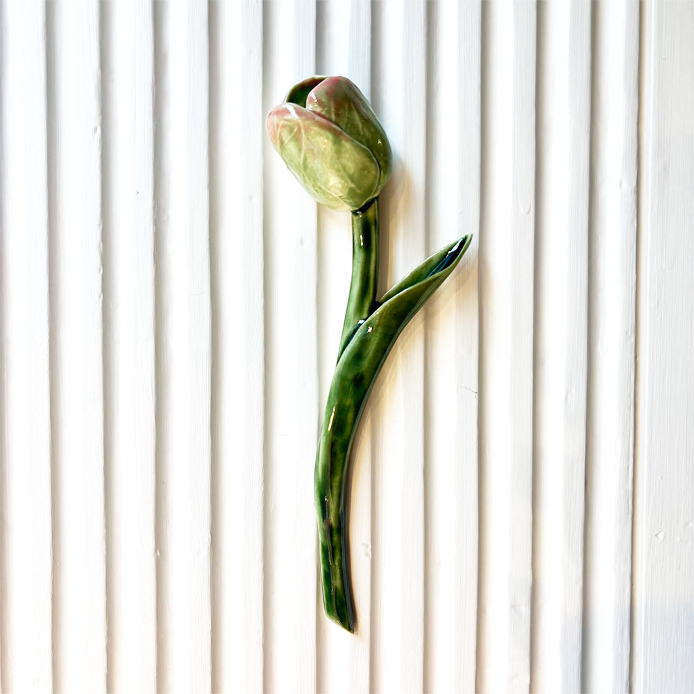 Odd Mud Keramik Tulipan Sart Grøn Vægkunst #18