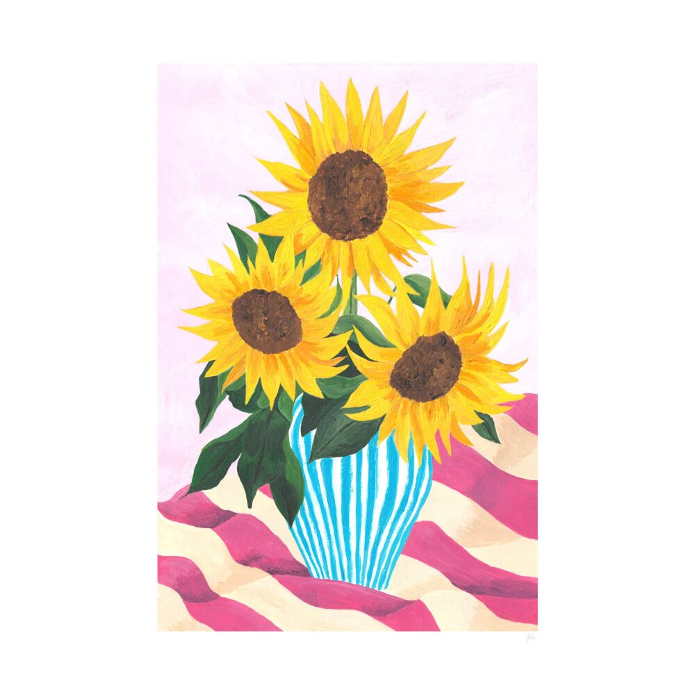 Poster & Frame Plakat Violets Print 'House Sunflowers'