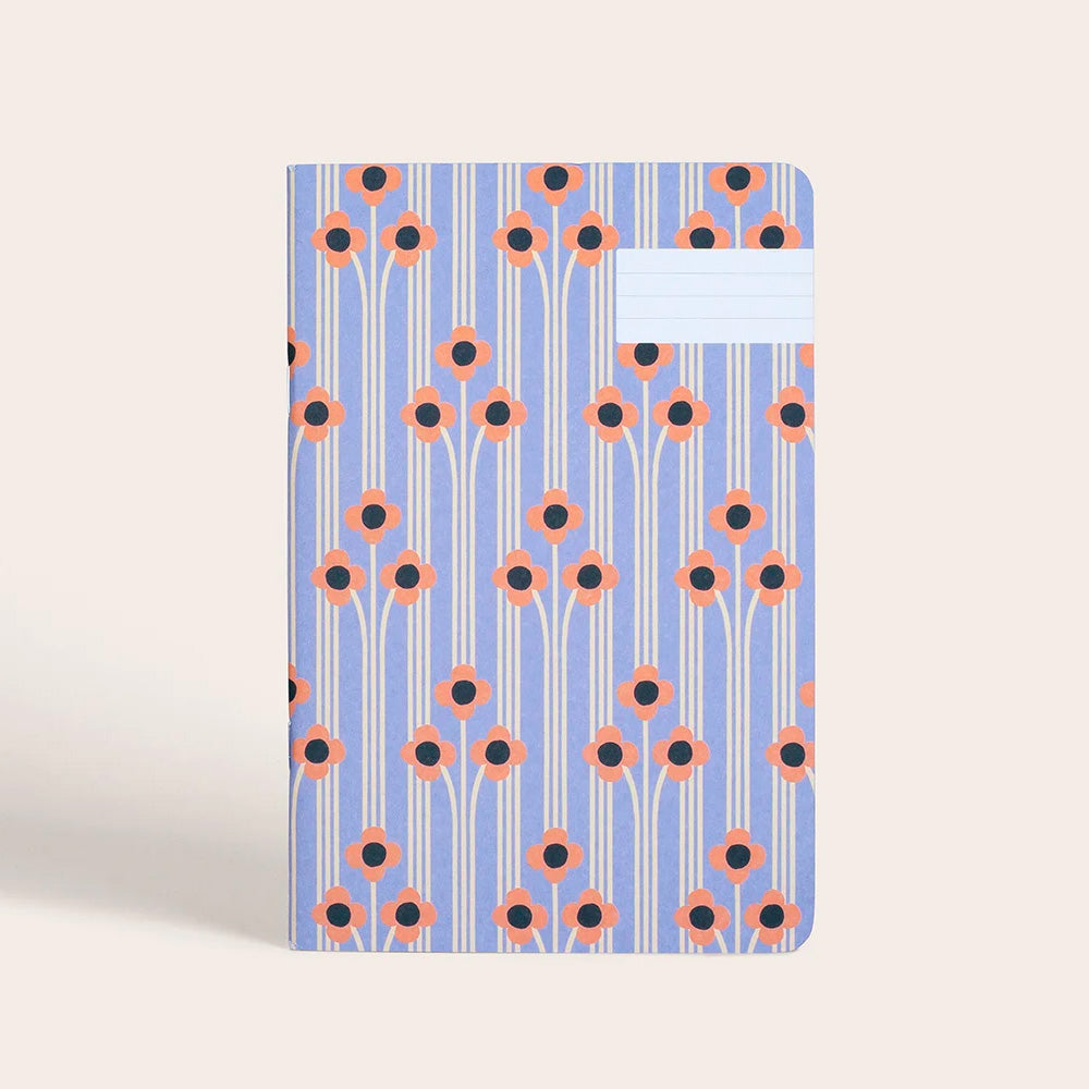 Season Paper Collection Notesbog Pop Blomster Lilla