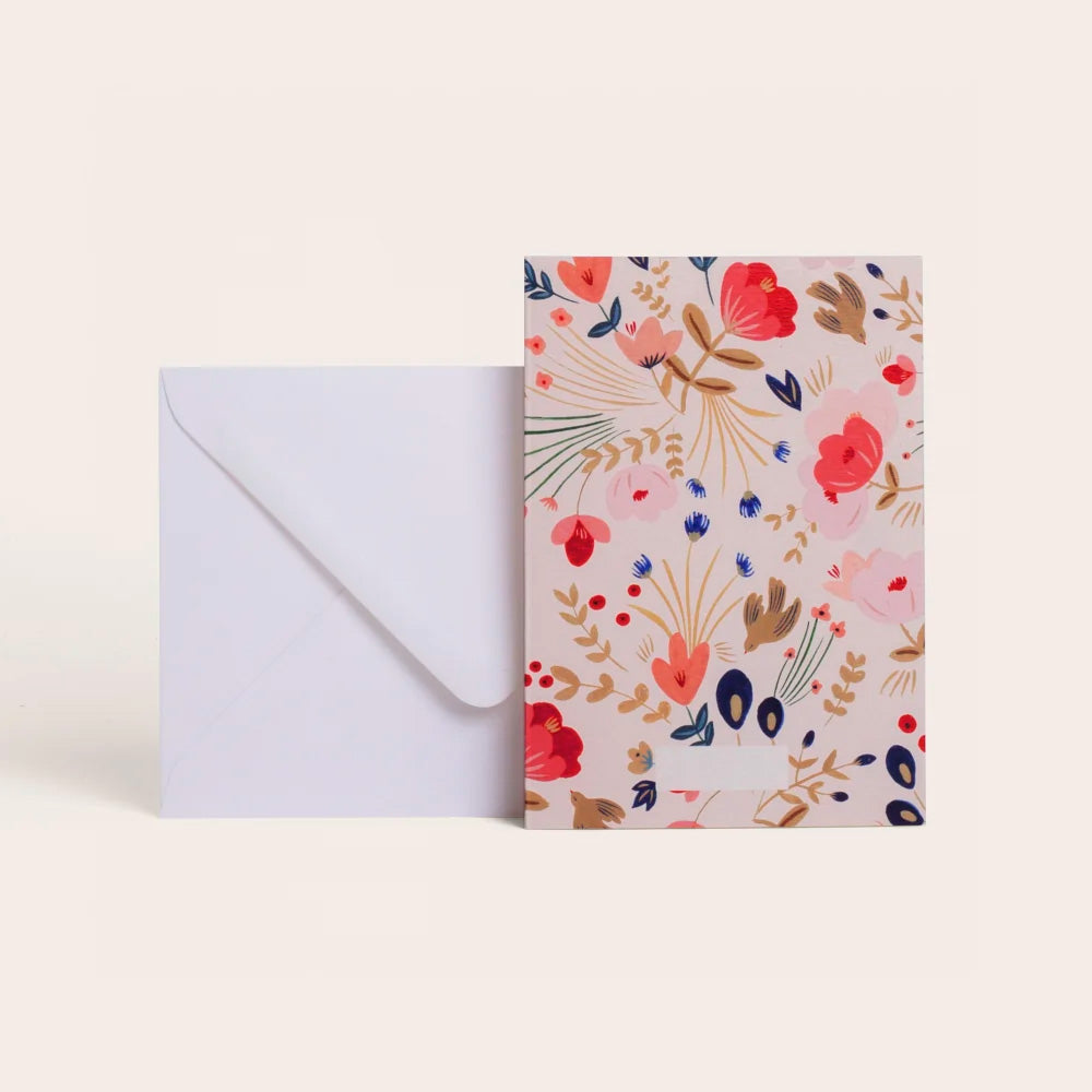 Season Paper Collection Kort Blomster Lyserøde