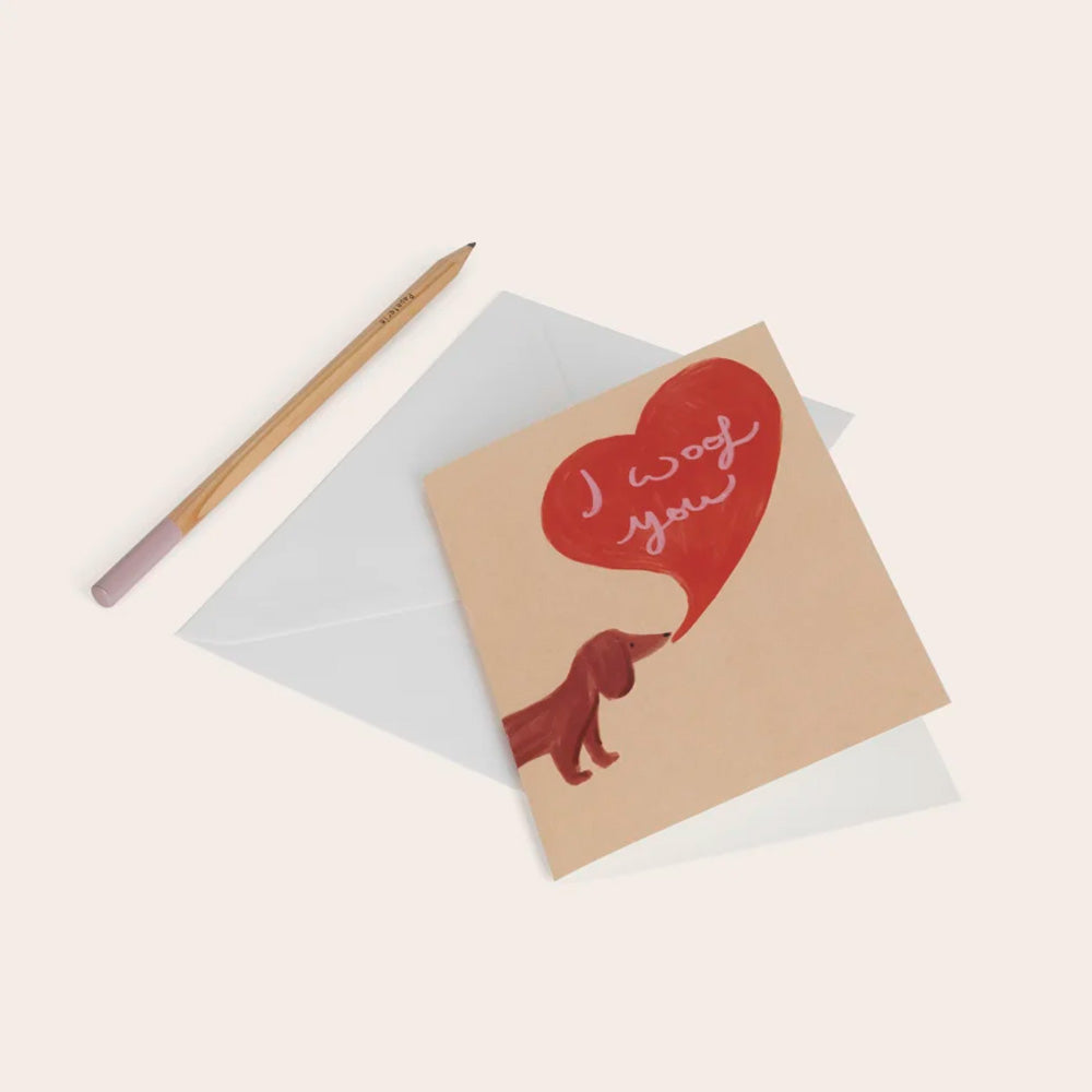 Season Paper Collection Kort Hund "I Woof You"