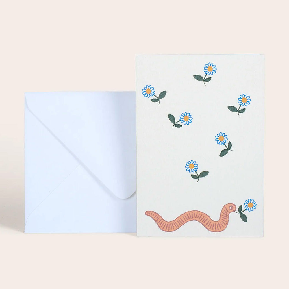 Season Paper Collection Kort Lille Orm Blomster