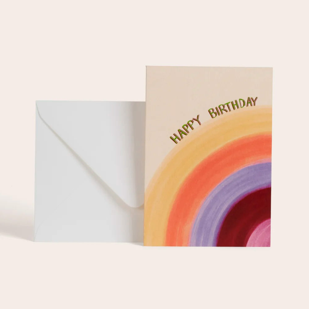 Season Paper Collection Kort Regnbue "Happy Birthday"