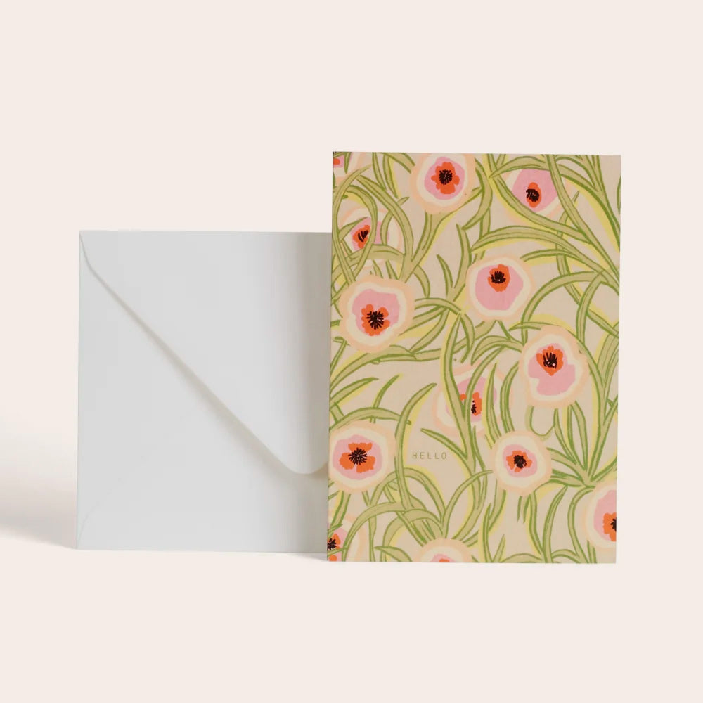 Season Paper Collection Kort Valmuer "Hello"