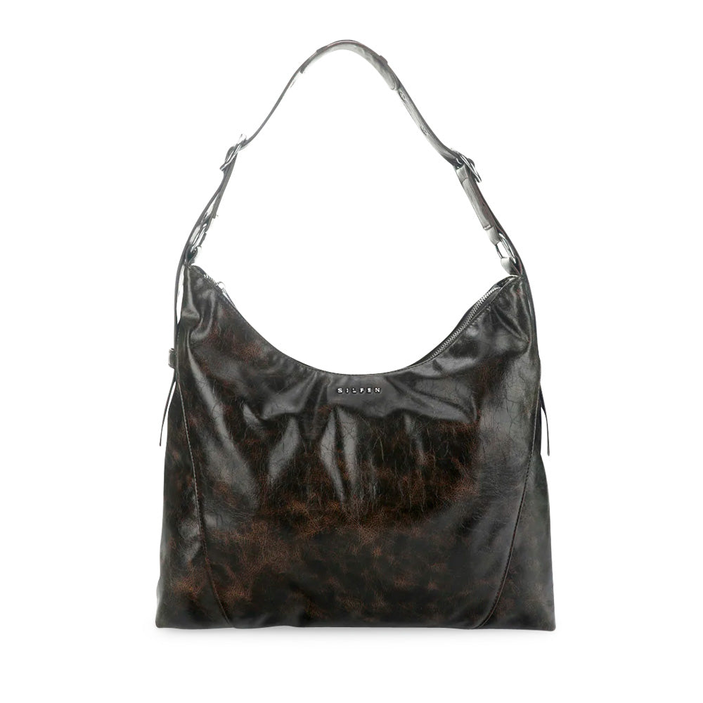 Silfen Ellie Crossbody Taske Brown Cracked