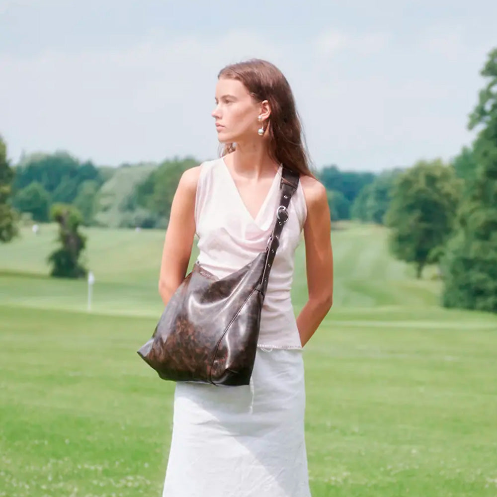 Silfen Ellie Crossbody Taske Brown Cracked