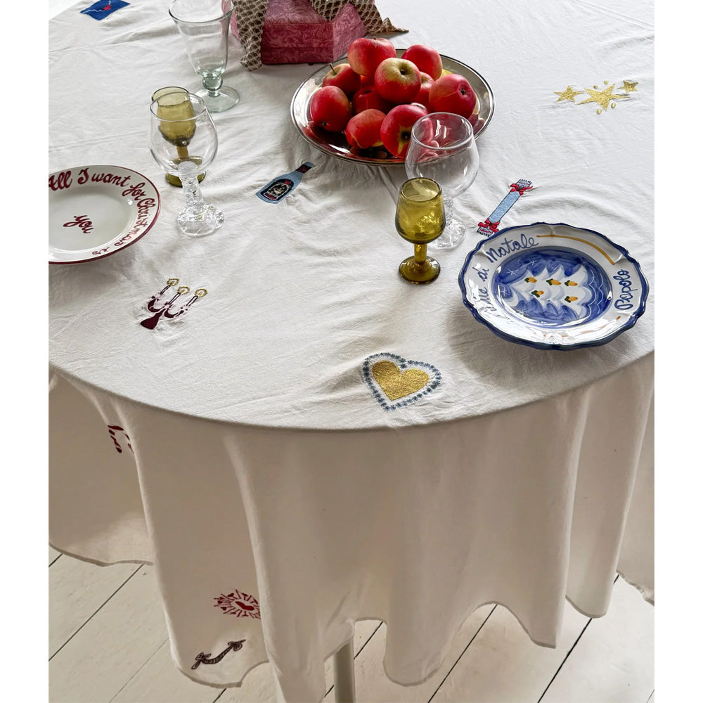 Sissel Edelbo Juledug Christmas Tablecloth Off White