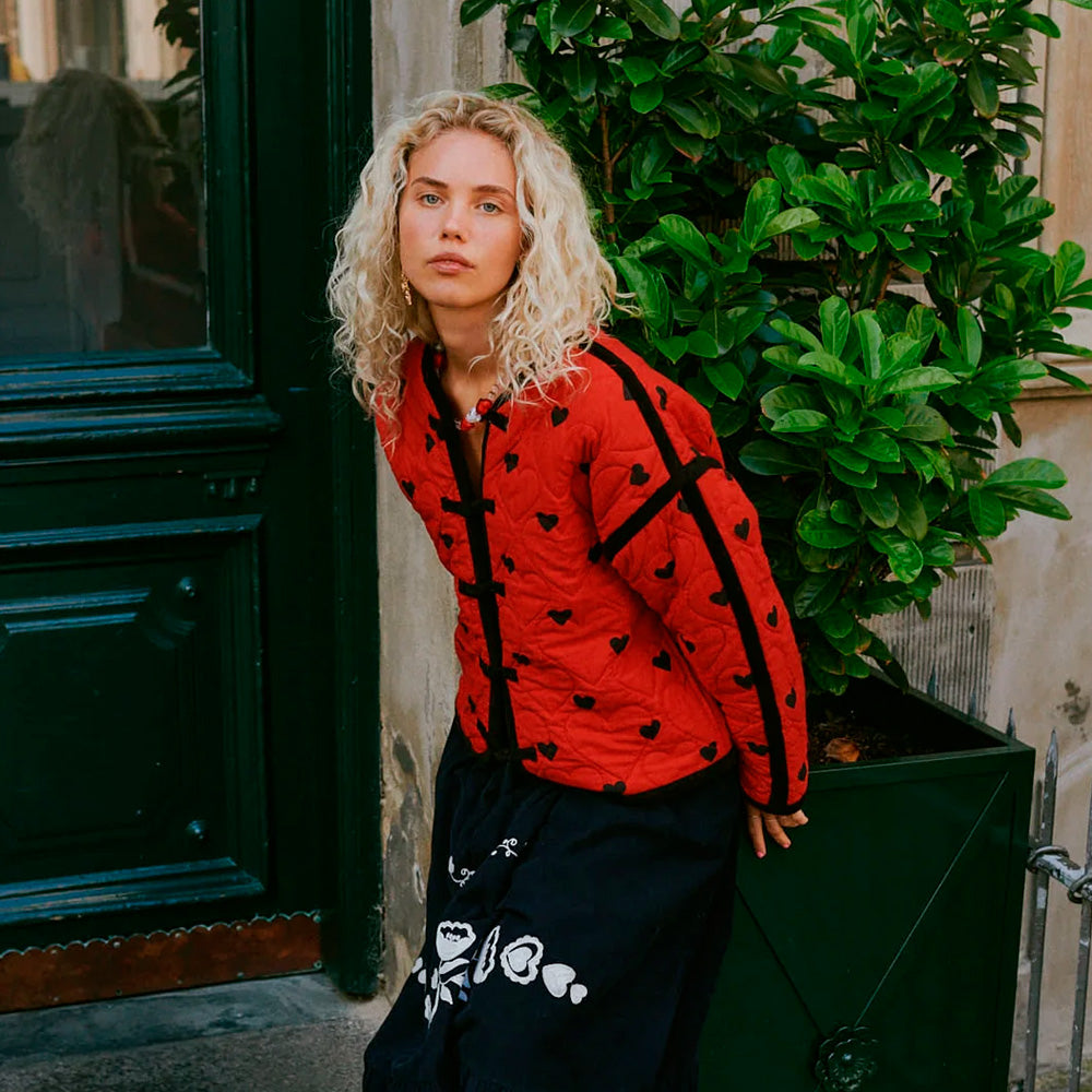 Sissel Edelbo Amora Jacket Rød Hjerter