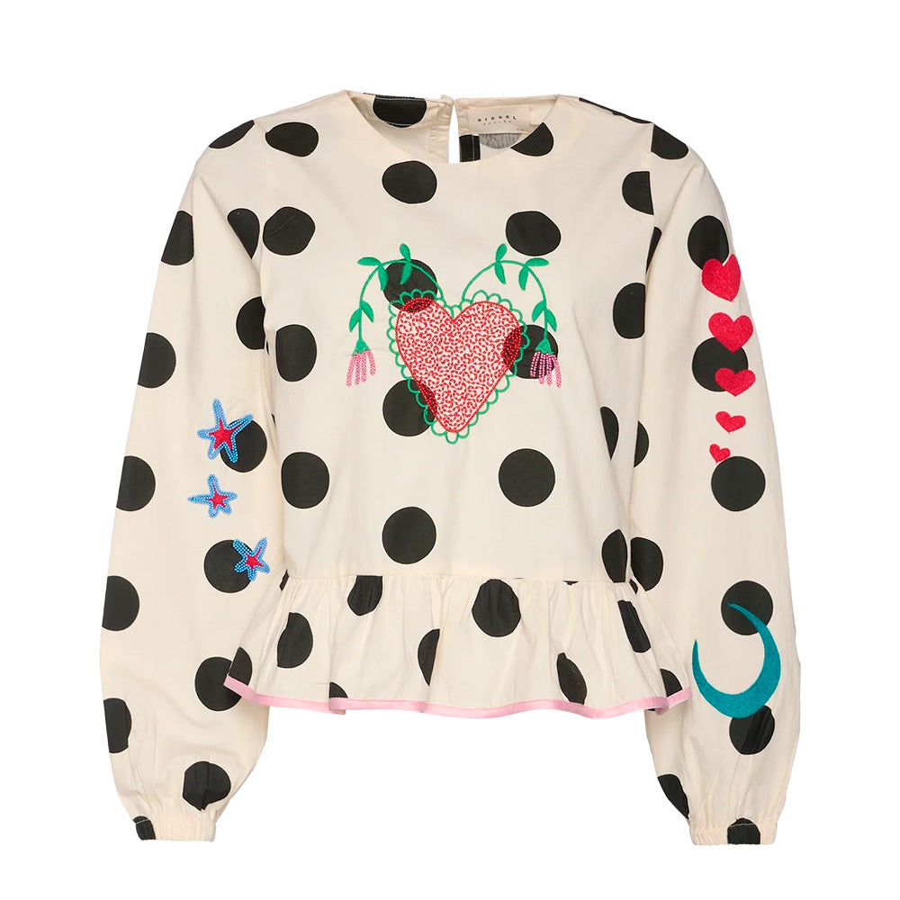 Sissel Edelbo Diana Top Black Dot Prikker