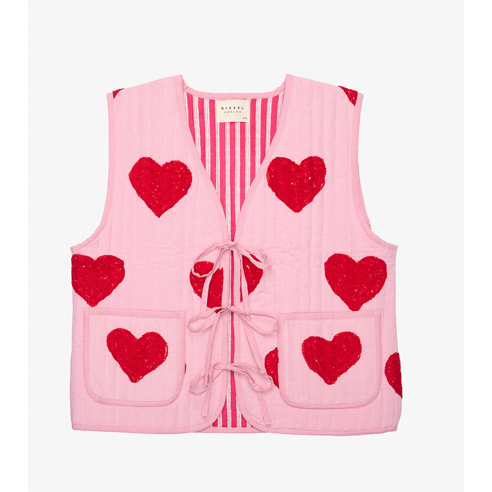 Sissel Edelbo Honey Vest Red Heart Røde Hjerter