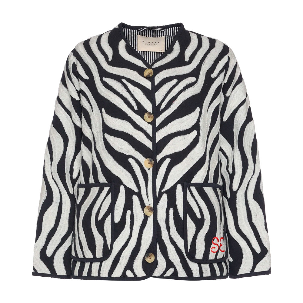 Sissel Edelbo Maggie Jacket Zebra Broderi