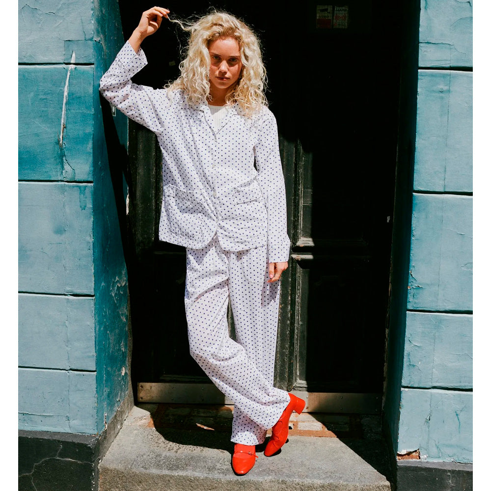 Sissel Edelbo Pyjamas Sæt Blå Prikker