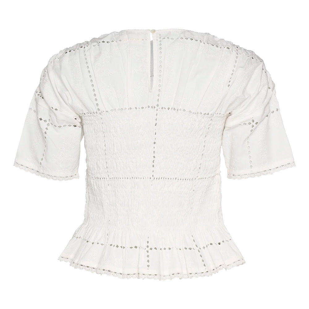 Sissel Edelbo Vincenta Top White Squares S/M